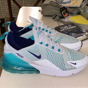 Air max 270 White Hyper Jade Deep Royal Blue